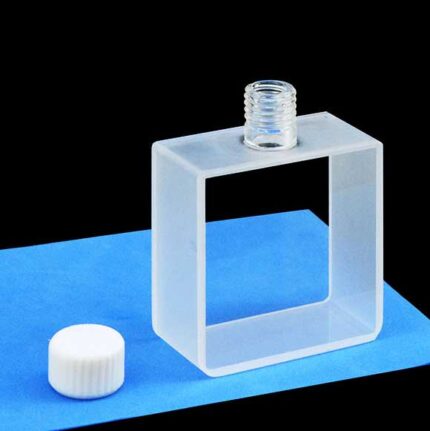 나사 캡이 있는 밀폐형 큐벳, 윈도우 2개, 26mm, 80ml, 분말 소결