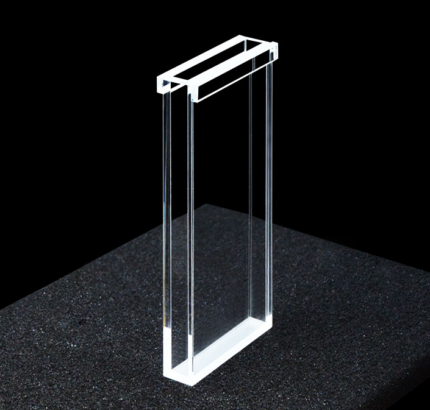 위치 블록이 있는 맞춤형 UV 쿼츠 큐벳, 폴리싱 처리된 4개의 창, 접착식