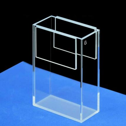 Customized Optical Glass Cuvette with Located Block, 21mm, 4 Windows, Glued