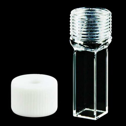 Cuves à quartz avec couvercle à vis, 10mm, 3.5ml, 5 fenêtres, électrode à insérer, OCB