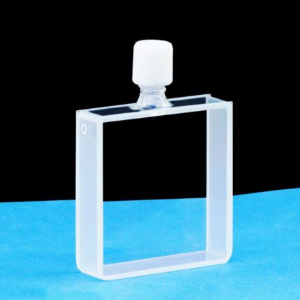 Quartz Cuvette with Screw Cap, 40mm Macro Window, 10mm, 2 Windows, Powder Sintered