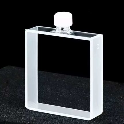 Quartz Cuvette with Screw Cap, Macro Window, 13mm, 24ml, 2 Windows, Powder Sintered