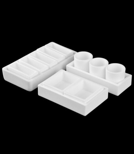 Ensemble de creusets en corindon à 99% d'alumine, résistant aux températures élevées, pour four tubulaire