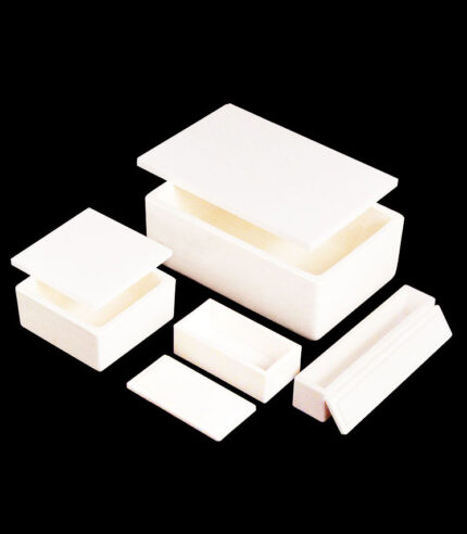 99%-Alumina-Square-Boat-with-Lid,-Rectangular-Combustion-Boat