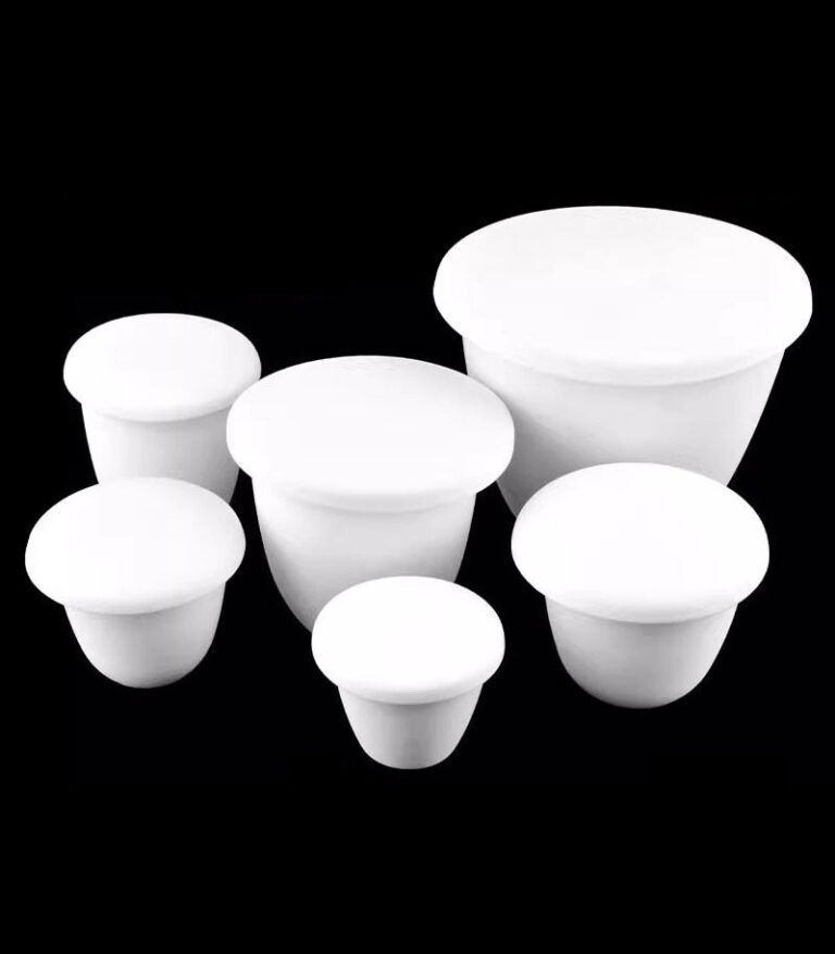 Arc-shaped-Corundum-Crucible-with-Lid,-for-Muffle-Furnace