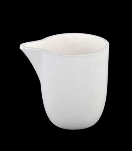 Korund Gebogen Smeltkroes met Tuit, 200ml, 99 Aluminiumoxide