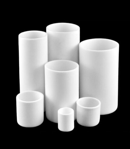 Cilindrische smeltkroes van hoogzuiver aluminiumoxide, meerdere maten op voorraad, voor moffeloven, 10ml-400ml