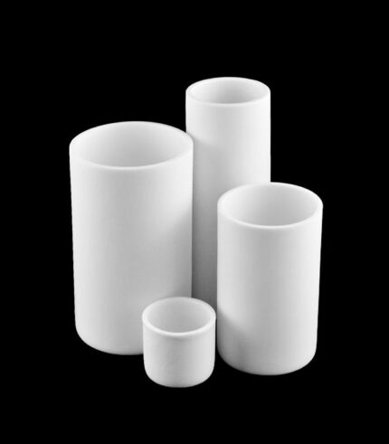 Cilindrische smeltkroes van hoogzuiver aluminiumoxide, meerdere maten op voorraad, voor moffeloven, 85ml-1290ml