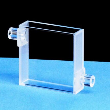 Macro Flow Through Cell with Side Tubes, for Fluorometers, 4 Windows, 16ml, Glued
