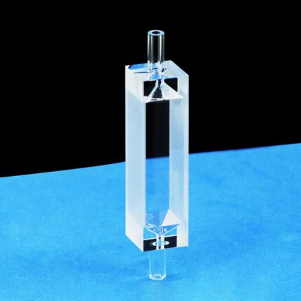 Quartz Flow Cuvette with Funnel Design, 10mm, 2 Windows, 3.5ml, OCB
