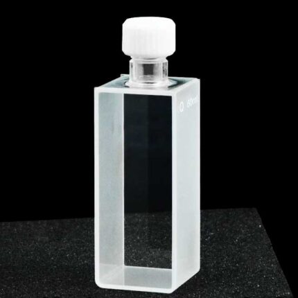 Monstercel met kwartsdraad en schroefdop, 30 mm, 60 ml, 2 vensters, poeder gesinterd