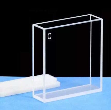 Cuvette à fluorescence UV en quartz, 4 fenêtres, 40mm, 15ml, frittée par poudrage