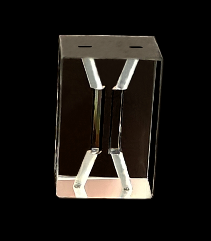 Quartz Flow Cuvette for Fluorescence Spectroscopy, Narrow Width, Customizable