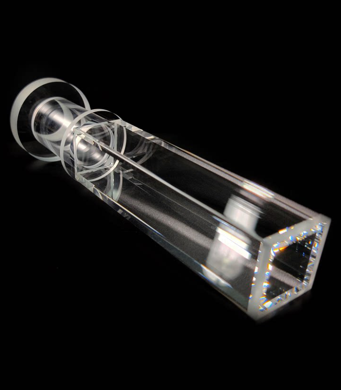 플랜지형 진공 셀, 4면 투명, 외부 코팅 가능