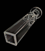 플랜지형 진공 셀, 4면 투명, 외부 코팅 가능